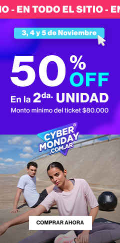 Cyber Monday 2da unidad al 50% OFF